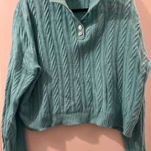 Autumn Cashmere V-Neck Sweater - Light Blue